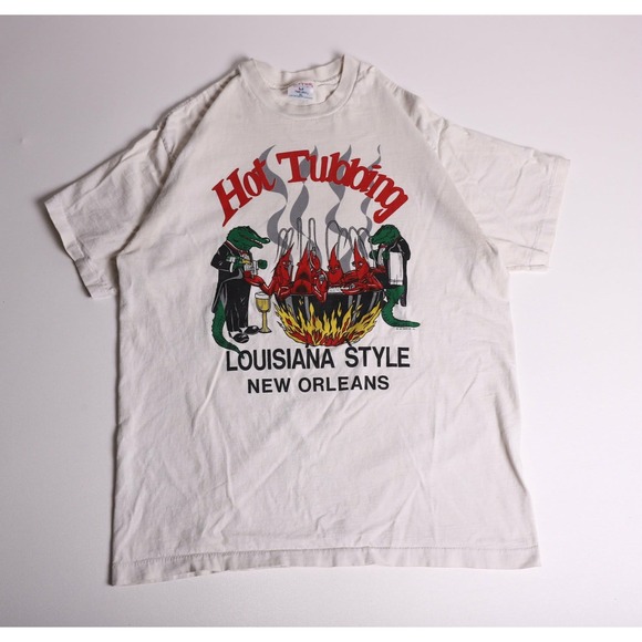 Tee Jays Other - Vintage Tee Jays New Orleans Hot Tubbing Louisiana Style Shirt XL White USA